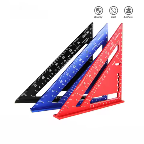 7Inch 90 Degree Thickened Aluminum Alloy Triangle Ruler Metric Joiner Square Triangular Angle Square