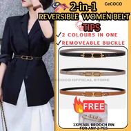 Double sided belt Lady small thin belt ladies women woman belt women woman ikat tali pinggang peremp