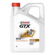 3428152 Castrol GTX 20W50 mineral engine oil (4 liter) for petrol &amp; diesel cars - Toyota Hilux,Prado,Isuzu DMax (4X4 WD) Proton / Perodua / Toyota / Honda / Mazda / Kia