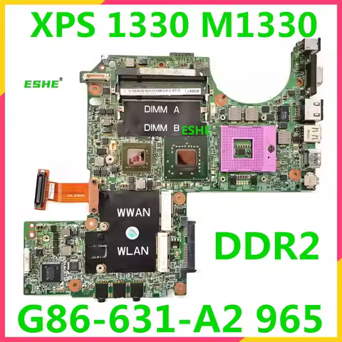 For DELL XPS M1330 1330 Laptop Motherboard 965 DDR2 G86-631-A2 Video Card 06247-4 0K984J K984J 0D057