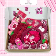 15-piece Premium Strawberry Bear Gift Box - Super Cute Gift for Girlfriend, Birthday Gift for Women