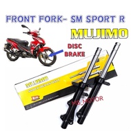 SM SPORT E R FRONT FORK ASSY SET MUJIMO STANDARD STD CUTTING FORK DEPAN SM SPORT 110E 110R 110 DISC 