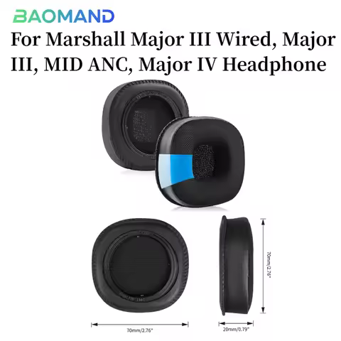Earphone Ear Pads For Marshall Major III Wired, Major III, MID ANC, Major IV Sponge Soft Foam Cushio