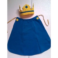 King Costume Set for Kids with Crown Cloak Yellow King Costume Kids