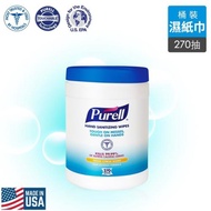 【Purell 普瑞來】桶裝濕紙巾不含乙醇 270抽(美國第一名品牌&amp;醫院指定使用)