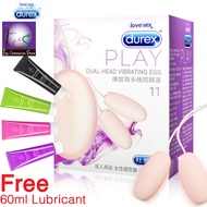 •LCS™ Durex Play 11 Dual-Head Vibrating Egg Sex Toys - Powerful Vibrator Masturbator - Clitoris Stimulator - Women / Couples