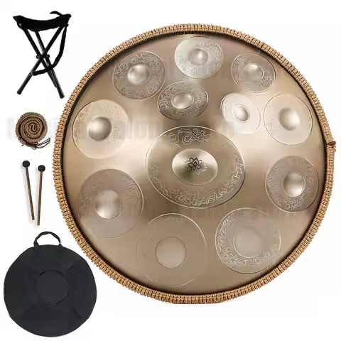 22inch9/10/12notes Steel tongue drum,Authentic Handpan,Professional Hand plate,Meditation,Sound Ther
