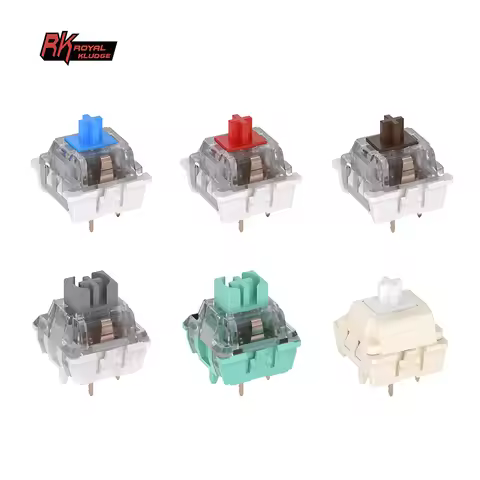 RK ROYAL KLUDGE Mechanical Keyboard Switch 3/5pin Clicky Tactile Linear Silent Blue Brown Red Switch