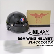 [SIRIM APPROVED] SGV WING HELMET BLACK COLOR