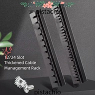 PISTACHIO Cable Management, Horizontal Mount 12/24 Slot 19inch Server Rack Wire Organizer, Trunking 