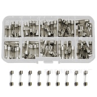 100pcs 5 * 20mm Electric Fuse Kit Fast Fuse 0.2-15A Glass Fuse
