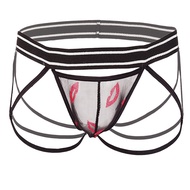 New Men's Sexy Underwear Temptation Sexy Transparent Open Crotch Dew Pp Low Waist Men's Thong T Pants 4010