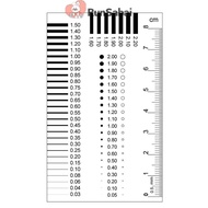 RunSabai Badge gauge Stain card Point gauge wire gauge film ruler Stain contrast ruler Nice