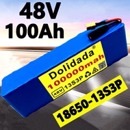 🔥🔋48v ไอออน 48v 100Ah 1000w 13S3P battery ไอออนสำหรับ 54.6v E-bike ไฟฟ้าจักรยานสกู๊ตเตอร์ BMS + char