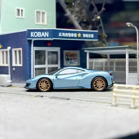 TOC 1/64 488 Pista New Model Alloy Motor Vehicle Diecast Models Car Toys Collection Boy's Gifts