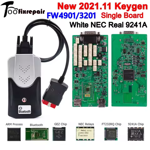 Multidiag Pro New 2021.11 Single Board DS150 Supports Flash Firmware to 3201 White NEC Relay 9241A F