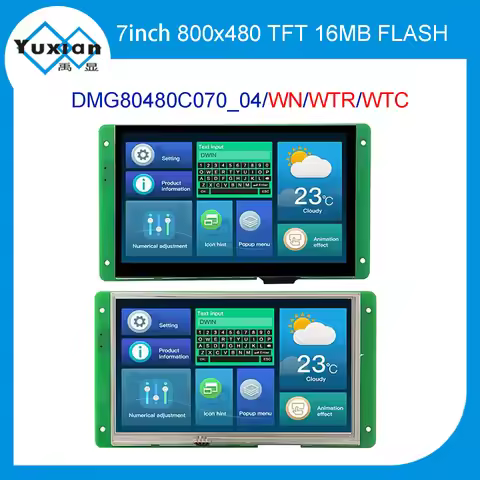 DMG80480C070_04WTC DMG80480C070-04WN WTR 7 Inch TFT 800*480 LCD Display RS232 TTL HMI Commercial Tou