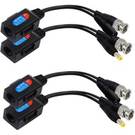 HD Cat5 RJ45 to BNC Video Baluns transceiver Passive with Power Connector for 720P 1080P 3MP 4MP 5MP
