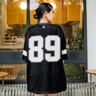 FREE SHIPPING JERSEY OUTFIT STREETWEAR BOXY FIT COLOR 89 OVERSIZE RETRO JERSEY/ NFL JERSEY/