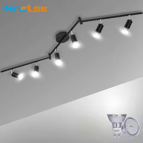 4/6 Head LED Ceiling Light Rotatable 360 Degrees Rotatable Angle Adjustable GU10 Spotlight Living Ro