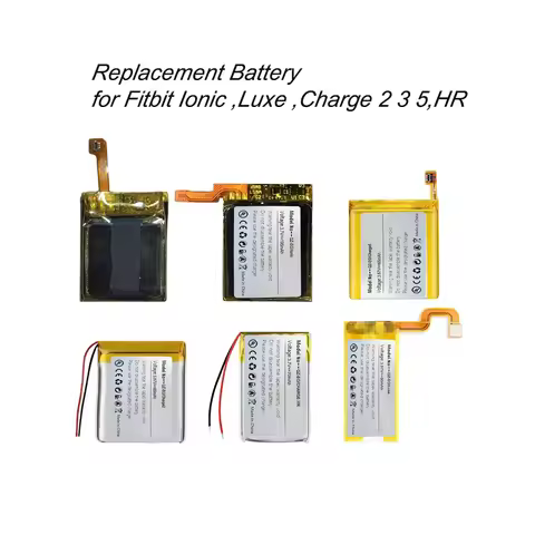 Replacement Battery for Fitbit Ionic FB503,Luxe FB422 ,Charge 2 3 5 HR FB405, LSSP411415 LSS271617 L