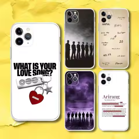 A-ARIRANG Tour 2026 SWIM Transparent Phone Case For iPhone 17,13,15,12,11,14,16 Pro Max Mini 7,8 Plu