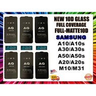 Samsung A10/M10/A10s/A20/A20s/A30/A30s/A50s G Matte Anti FingerPrint Full Screen Cover Tempered Glas
