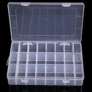 R3w SQUARE Adjustable Jewelry Storage Box DIY Grid Box 24 Slots - J24D - Transparent