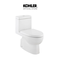 KOHLER (จัดส่ง 5-7 วัน) Reach 1-PC 3/4.8L toilet with quiet close seat (Ceramic Trap) K-76815X-S-0
