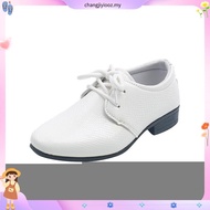 Boys Dress Leather Shoes 2021 Spring Britain for Party Wedding Shows Lace-up Kids Fashion Solid Blac