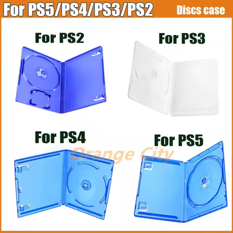 1PC CD DVD Discs Storage box For PS4 PS5 PS3 PS2 CD Game case protective box for Paystation 4 5 game