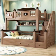 【SG Sellers】Bunk Bed Frame Bunk Beds Wooden Bunk Beds Bed frames with storage cabinets  High Low Bed Large Bunk Beds with Drawers Mattress Sets High/Low Utility Bunk Beds