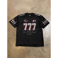 {ZebraBlock} 250g Heavy Pure CottonAmerican oversize 777 Digital Print Couple Loose Short Sleeve T-s