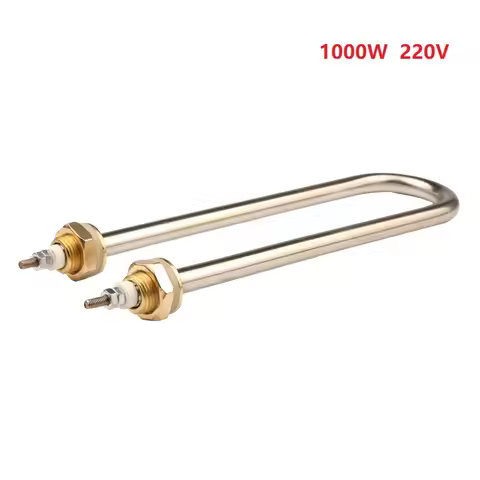 220V 1000W U Type Electric Heat Pipe M16 Copper Thread Water Heating Tube U-shape Heating Element Ca
