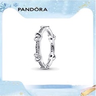 New Pandora 925s Silver diamond-encrusted Heart Couple ring