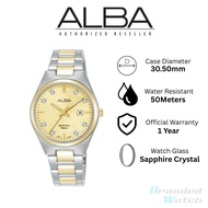 [Official Warranty] Alba AH7ER6X1 AH7ER6X AH7ER6 Women's Analog Stainless Steel Watch Water Resistan