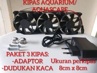 TRIPLE TIGA FAN COOLING FAN KIPAS PENDINGIN AQUASCAPE AQUARIUM AKUARIUM KOLAM MINI