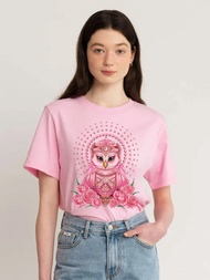 iCONiC RICH BOY T-SHIRT #200032 ลายนกฮูกตัวผู้ บริวาร พระแม่ลักษมี ด้านความร่ำรวย มั่งคั่ง การงาน กา