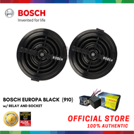 Bosch Europa Horn 12v (Black) 300/375Hz (0-320-223-910) with Bosch Relay & Socket