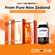Oxyenergy L-Carnitine Drinks 3pcs + L-arginine Capsules Pre Workout Fat Burner Gym Supplement Men's 