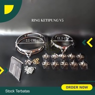 Drum ring ketipung size 21 22 chrome V5 ring thicker bolt size 12