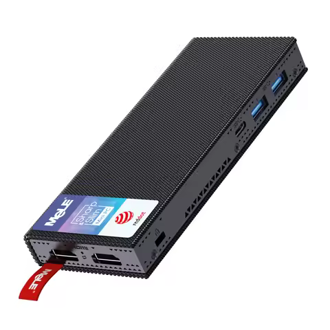 MeLE Slim N100 Mini PC Stick Fanless Desktop Computer N5105 8GB 128GB/256GB USB Type-C PD3.0 Dual HD