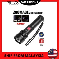 [RH SHOP] Most Powerful Flashlight USB Zoom Led Torch 50000 lumens XLamp XHP50/Lampu Suluh Led