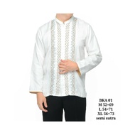 SA639 AL IHSAN Baju koko panjang pria cowok M-XL motif bordir kombinas