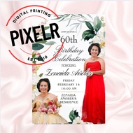 60th Birthday, 70th, 80th, 100th Birthday Invitation Card