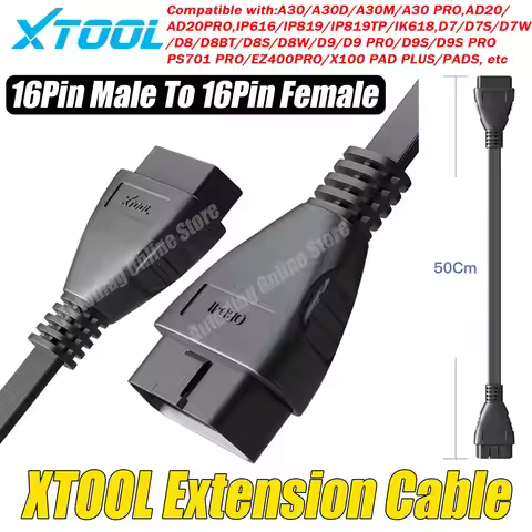 XTOOL OBD2 Extension Cable 16Pin Male To 16Pin Female OBD2 Scanner Connector Cable For A30/A30D/A30M