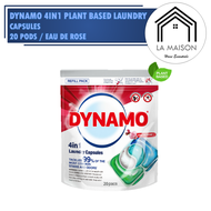 Dynamo 4in1 Plant Based Laundry Capsules Refill Pack 20 Pods - Eau De Rose