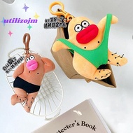 [utilizojmS] Cartoon Madman Creative Plush Dolls Toy Keychain Backpack Pendant Funny Ugly Cute Stuff