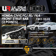 Ultra Racing Safety Bar Civic FE FC 1.5Turbo 1.8 FK4 Front Strut Bar Engine Bar 2 Points Car Suspens