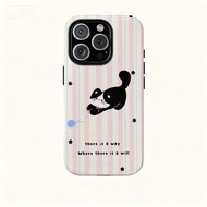 Cute Fun Striped Cat Suitable for iPhone 17Promax 16Pro 15 11 12 13 14 xs XR 17Air Shock-resistant D